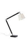 Joint grande lampe de bureau noire et abat-jour écru. Paulo Coelho. 