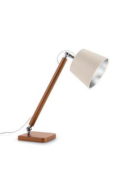 Joint petite lampe de bureau laque bronze. Paulo Coelho. 
