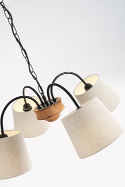 Bamboo Fogo lustre 4 lumières en bois . Paulo Coelho. 