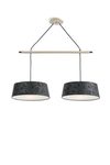 Suspension double Arty Mate beige et grise. Paulo Coelho. 