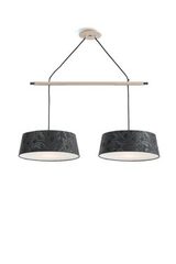 Suspension double Arty Mate beige et grise. Paulo Coelho. Suspension double Arty Mate beige et grise. Paulo Coelho.