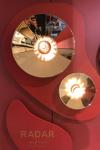 Zenith Fractale gold parabolic wall light 40cm. RADAR. 
