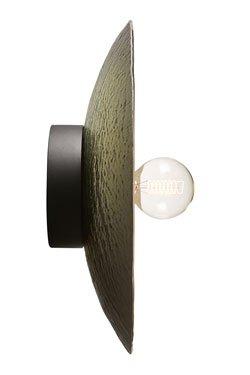 Gilded hammered glass wall lamp 40cm Nebbia. RADAR. 