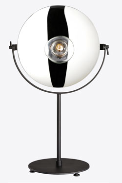 Table lamp in silvered mirrored glass dome Cyclops. RADAR. 