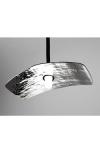 Solar silver hammered glass wing pendant. RADAR. 