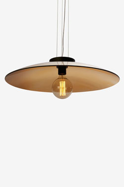 Zenith golden glass pendant lamp 70cm. RADAR. 