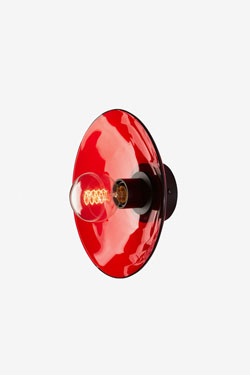 25cm wall lamp in red fluorescent glass Zenith Acid. RADAR. 