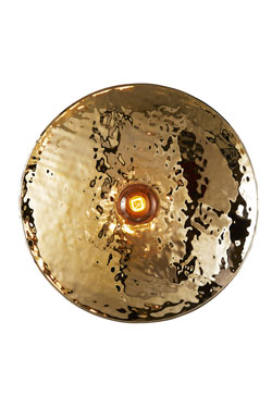Gilded hammered glass wall lamp 40cm Nebbia. RADAR. 
