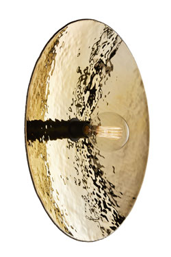 Gold dome wall lamp 70cm Nebbia. RADAR. 