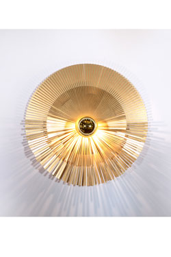 Round wall light in ultra-fine solid brass Lafayette 40cm. RADAR. 