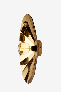 Zenith Fractale gold parabolic wall light 40cm. RADAR. 