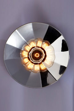 Zenith Fractale silver dome wall lamp 40cm. RADAR. 