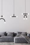 Rigoberta Duo Super Curved 4-light pendant lamp. Robin. 