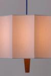 Pendant lamp in fabric and chestnut wood Rain. Robin. 
