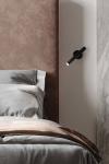 Large black metal wall light Rut. Robin. 