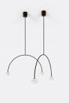 Large black designer pendant lamp, Riga 80 cm. Robin. 