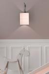 Rania cream fabric offset wall light. Robin. 