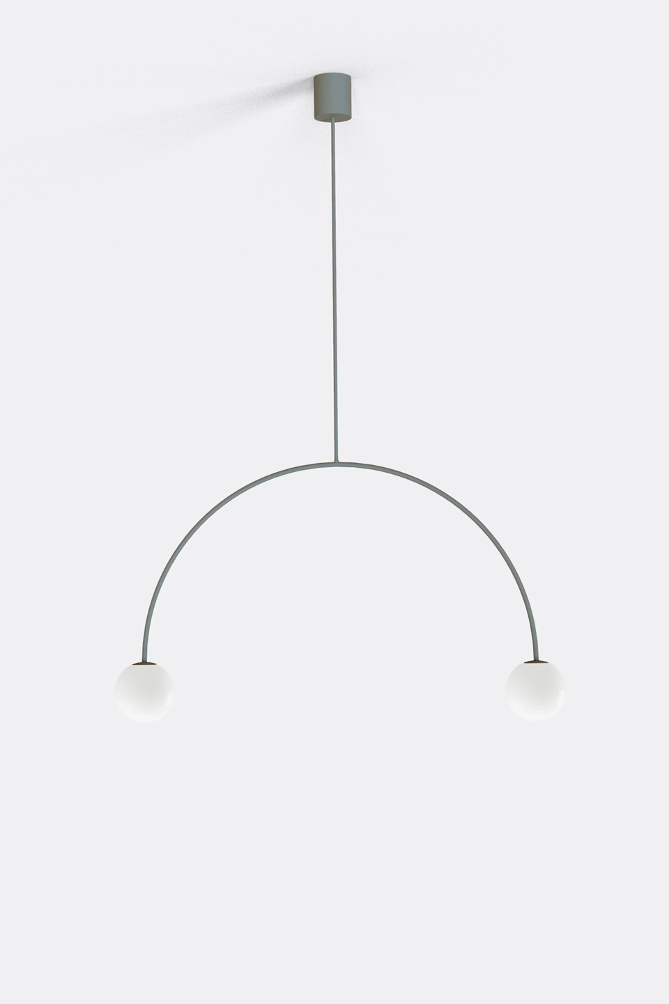 Large olive green metal and glass pendant lamp, Riga 80 cm. Robin. Large olive green metal and glass pendant lamp, Riga 80 cm. Robin.