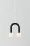 Minimalist U-shaped 2-light Rigoberta Super Curved pendant lamp. Robin. 