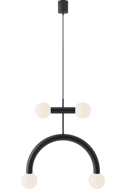 Rigoberta Duo 4-light metal tube pendant lamp. Robin. 