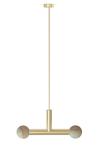 Rigoberta geometric design pendant light in gold-plated metal. Robin. 