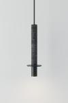 Rita concrete and black metal pendant lamp. Robin. 