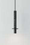 Rita concrete and black metal pendant lamp. Robin. 