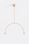 Sand yellow large pendant lamp, Riga 80 cm. Robin. 