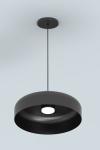 Suspension contemporaine en aluminium noir mat Rea. Robin. 