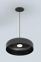 Suspension contemporaine en aluminium noir mat Rea. Robin. 