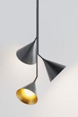 Suspension trois lumières métal noir mat Rubi Trio. Robin. Suspension trois lumières métal noir mat Rubi Trio. Robin.