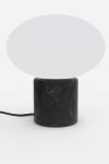 Small table lamp in black marble and white glass Remi. Robin. 