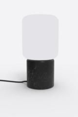 Small marble and glass cylinder lantern table lamp Remi. Robin. 