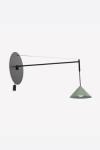 120 cm offset wall light, adjustable, black and green Roma. Robin. 