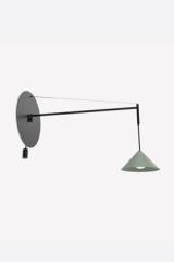 120 cm offset wall light, adjustable, black and green Roma. Robin. 