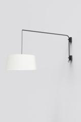 Contemporary offset wall light in black metal Raisa. Robin. 