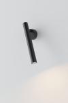 Minimalist black bedside wall lamp with integrated LED lighting Rui. Robin. 