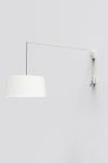 Offset wall light in white with white lampshade Raisa. Robin. 