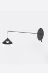 Roma 120 cm offset wall light in black metal. Robin. 
