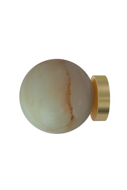 Royal natural alabaster ball wall light. Robin. 