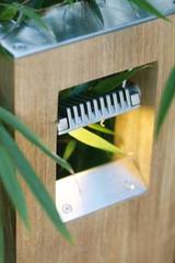 Log teak garden path light rectangular shape. Royal Botania. Log teak garden path light rectangular shape. Royal Botania.