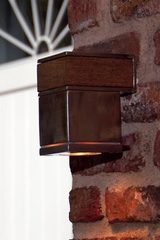 Q-Bic outdoor wall light in stainless steel and teak. Royal Botania. Q-Bic outdoor wall light in stainless steel and teak. Royal Botania.