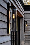 Outdoor wall lamp Dome black aluminum and clear glass. Royal Botania. 