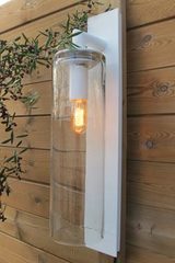 Outdoor wall lamp Dome white aluminum and clear glass. Royal Botania. Outdoor wall lamp Dome white aluminum and clear glass. Royal Botania.
