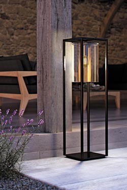 Dome Move Outdoor Lantern Floor Lamp In Clear Glass Royal