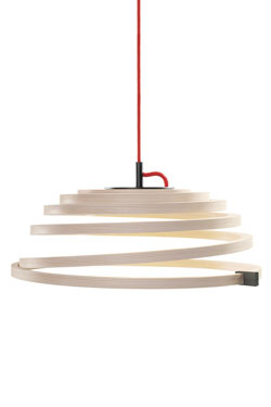 Aspiro suspension spirale en bouleau naturel. Secto Design. 