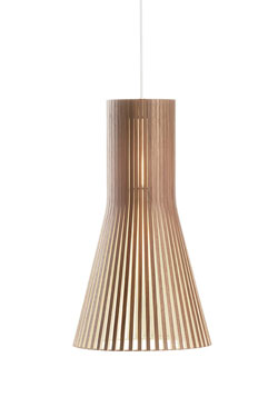 Petite suspension conique en bouleau naturel. Secto Design. 