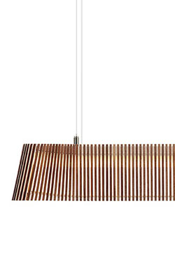 Owalo Suspension longue en bouleau naturel. Secto Design. 