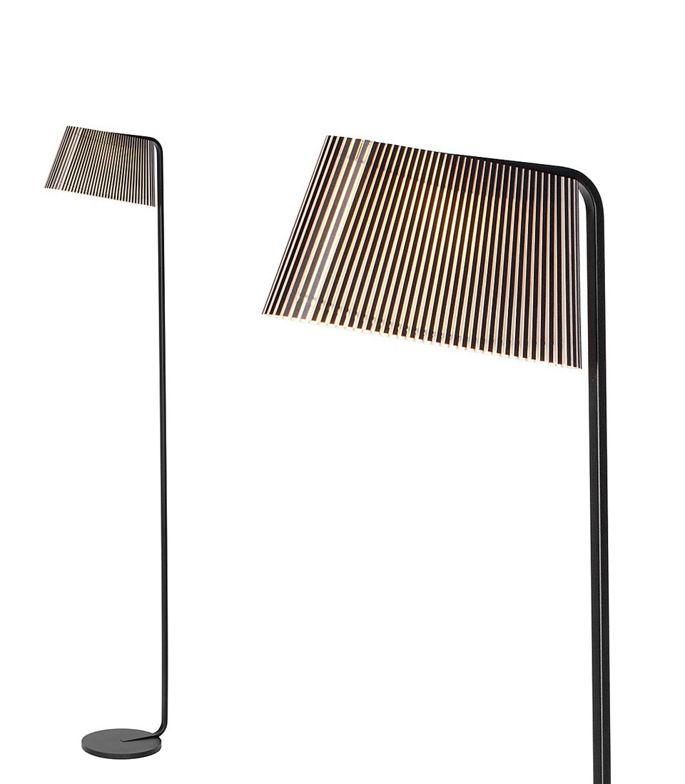 Lampadaire noir design Organic