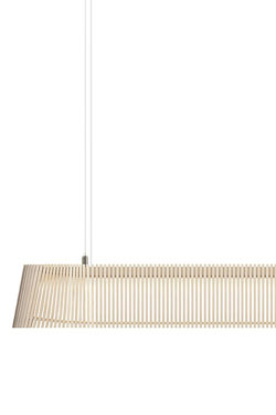 Owalo Suspension longue en bouleau naturel. Secto Design. 